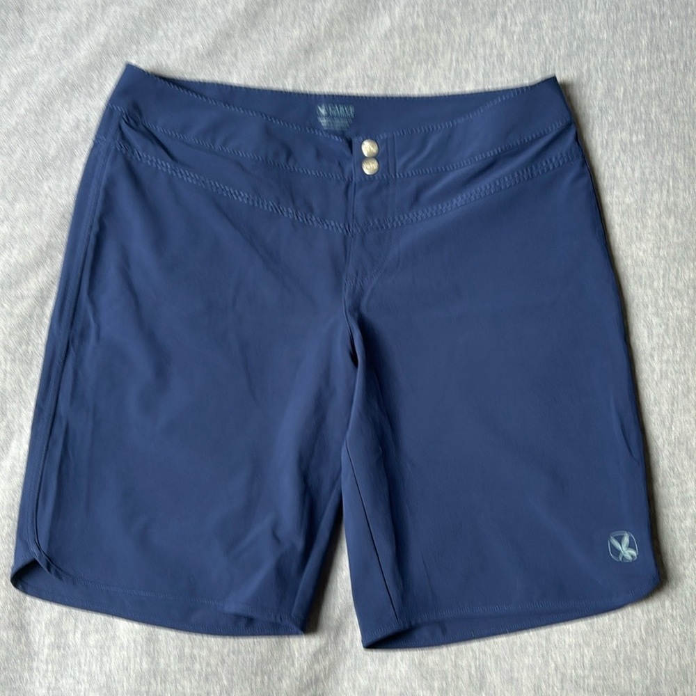 Carve Designs Womens Board Shorts Coverup Surf Swim Size 6 Blue Pool Beach EUC